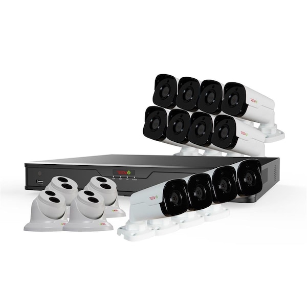 Revo America Ultra HD 16 Channel 4TB NVR Surveillance System with 16 x 4 Megapixel Cameras RU162T4GB12G-4T - main